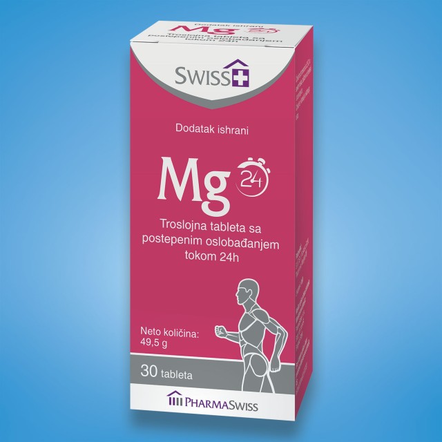 MAGNEZIJUM TABLETE SA PRODUŽENIM OSLOBAĐANJEM SWISS+ - Online Apoteka MAGNEZIJUM TABLETE SA PRODUŽENIM OSLOBAĐANJEM SWISS+
